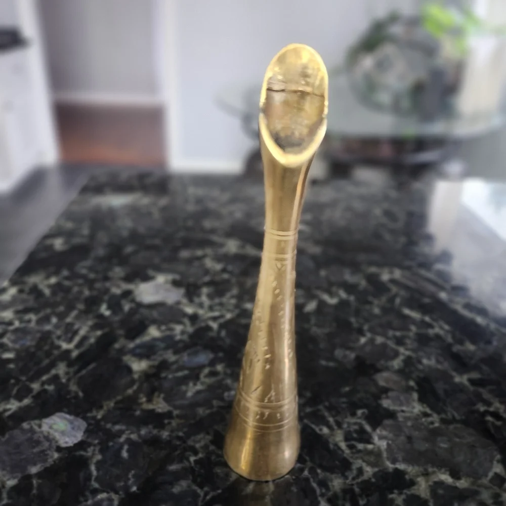 Vintage Brass Thin Vase